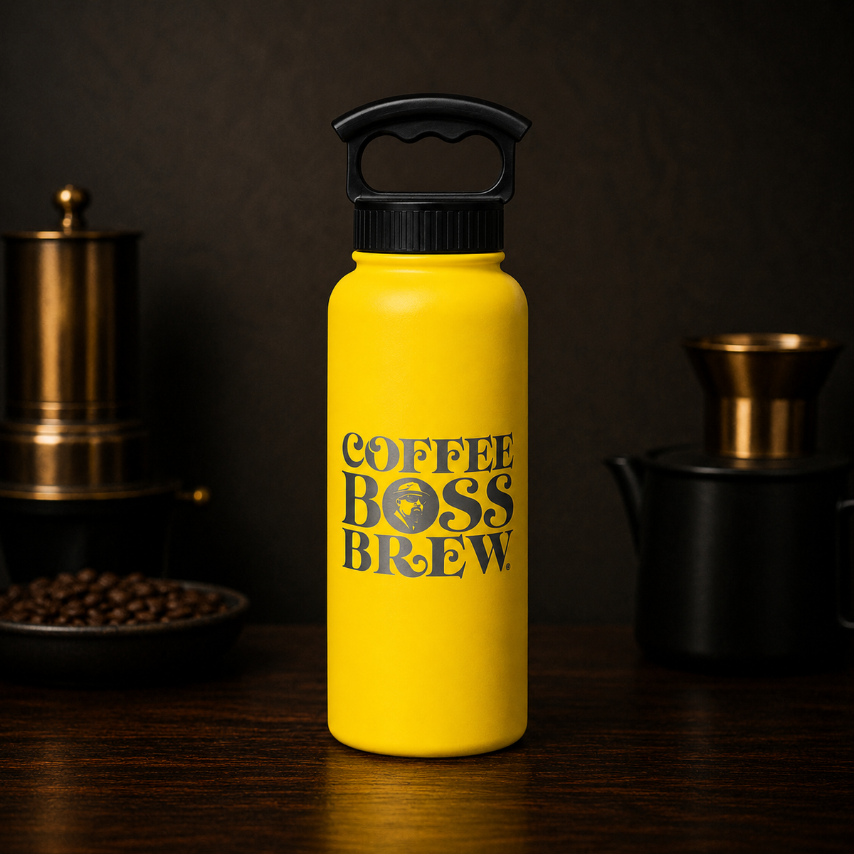 Yellow with Laser Etched Bee and Logo|Front